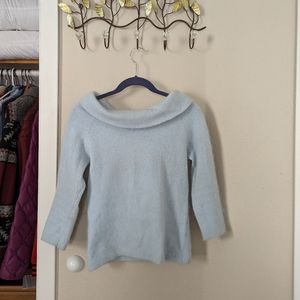 Y2K Hillard & Hanson Soft Baby Blue Angora Sweater XS